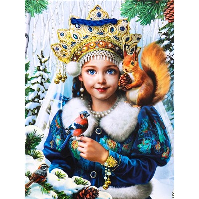 Пакет подарочный новогодний ламинированный, «Новогодняя пора», 11.5×6.5×14.5 см