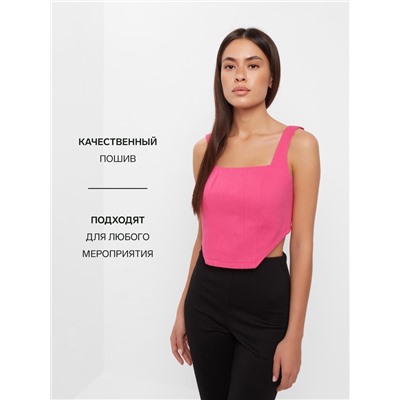 Корсет женский джинсовый MIST: Denim, размер 48, розовый