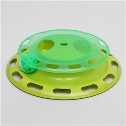 Игровой комплекс для кошек с отсеками для корма и шариком (картонная коробка), микс