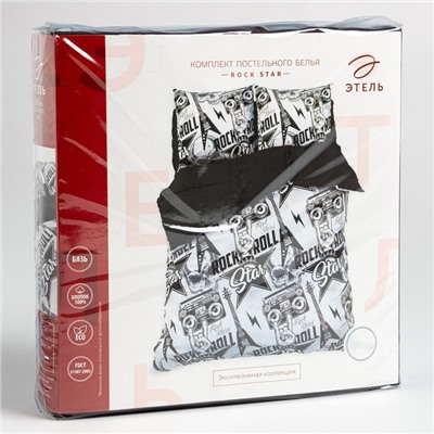 Постельное бельё евро «Этель» Rock star, бязь