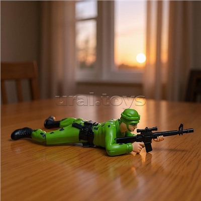 Солдат "Разведка" на батарейках, на листе