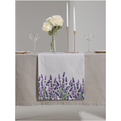Дорожка на стол Этель Lavender 40×146 см, 100% хлопок, саржа 190 г/м²