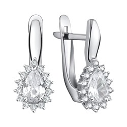Серьги из серебра куб.циркон., Л-29084