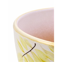 Горшок для цветов «Тропики», 8 л, d=28.5 см, h=22 см, керамика, с поддоном, белый