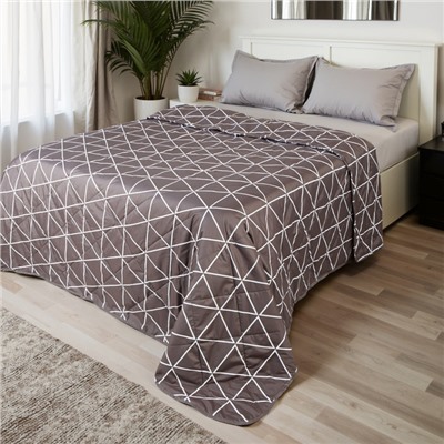 Покрывало LoveLife 2сп Grid 180×210±5 см, новосатин, 100%п/э