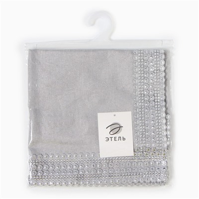 Дорожка на стол Этель со стразами, 50×100 ±5 см, серая, п/э