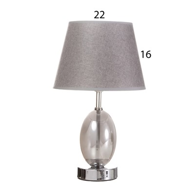 Лампа настольная «Изольда» 1×40 Вт Е27 дымчатый 22.5×22.5×38 см