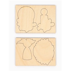 Роспись по дереву на магнитах «С Рождеством!», набор для творчества