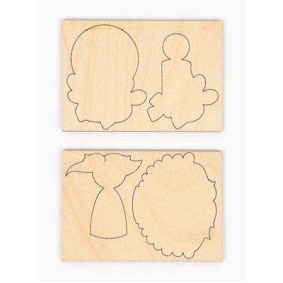 Роспись по дереву на магнитах «С Рождеством!», набор для творчества