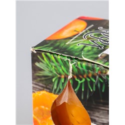 УЦЕНКА Свеча ароматическая в стакане "Зимний мандарин", подарочная упаковка, 8х8,5 см, 30 ч