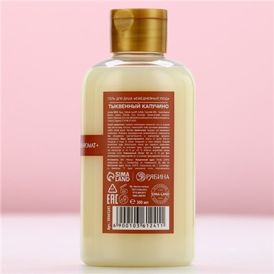 Гель для душа ЧИСТОЕ СЧАСТЬЕ, 300 мл, аромат тыквенный капучино, Новый Год