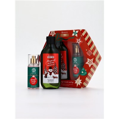 Подарочный набор Happy New Year: гель для душа и мист для тела, красный, URAL LAB