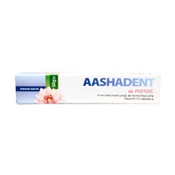 Aasha Herbals Зубная паста Комплексный уход за полостью рта и защита от кариеса / Aashadent Лотос, 100 г 24484
