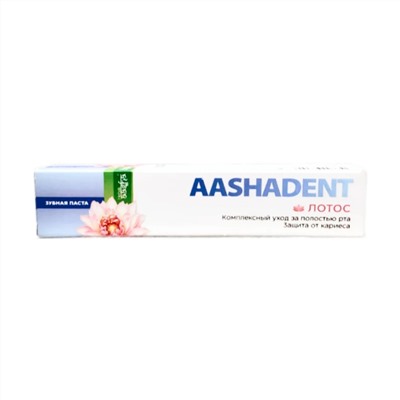 Aasha Herbals Зубная паста Комплексный уход за полостью рта и защита от кариеса / Aashadent Лотос, 100 г 24484