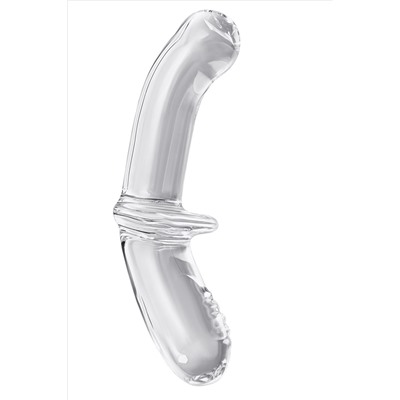 Прозрачный двусторонний стеклянный фаллоимитатор Satisfyer Double Crystal - 19,5 см.