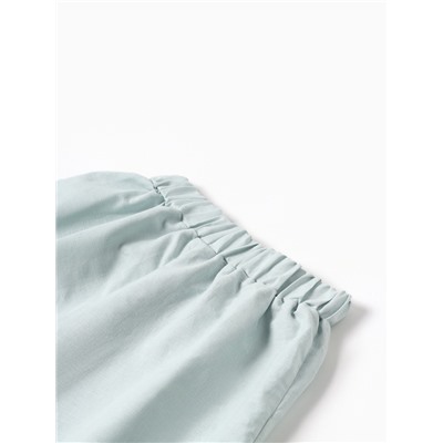 Шорты женские на резинке льняные MINAKU: Safari, зелёные, размер 44