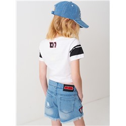 Фуфайка трикотажная для девочек (футболка)