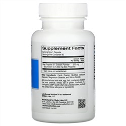 Lake Avenue Nutrition, пчелиный прополис, экстракт 5:1, эквивалент 1000 мг, 90 растительных капсул