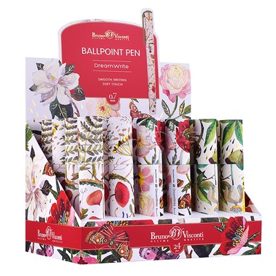 Ручка шариковая "DreamWrite. Flora.Bloom flowers" 0.7 мм, синяя, 3 вида