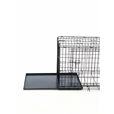 Клетка для собак №4 с металлическим поддоном, складная, 94×64×72 см