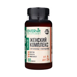 Женский комплекс OVER WOMEN OVERvit, витамины и минералы, 60 капсул