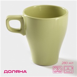 Кружка Доляна Coffee break, 280 мл, керамика, зелёная