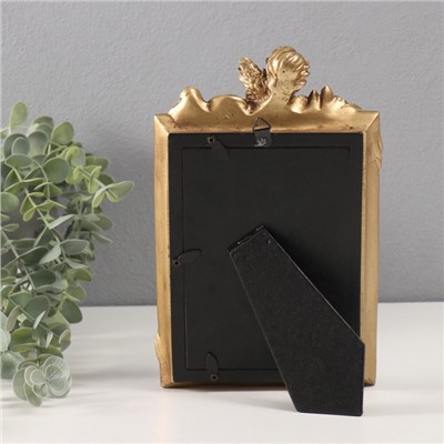 Фоторамка для фото 10×15 см «Ангел», полистоун под золото, 24.5×15.5×4 см