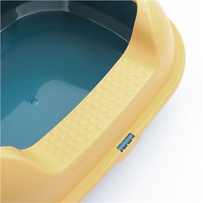 Туалет с бортом 46×38×18 см, голубой