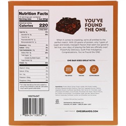 One Brands, ONE Bar, Chocolate Brownie, 12 Bars, 2.12 oz (60 g) Each