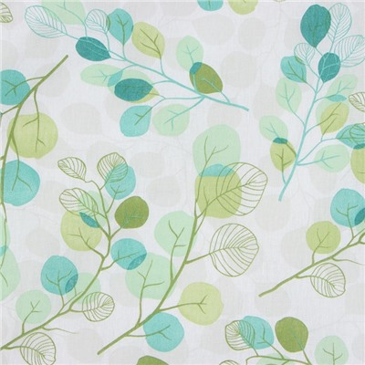 Пододеяльник 1.5-спальный «Экономь и Я. Эвкалипт», 147×210 см, зелёный, бязь