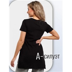 Футболка-туника Княгиня (Черный)