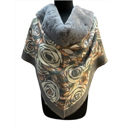 Платок-накидка с мехом