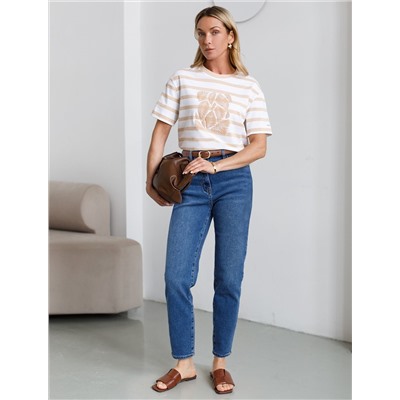 Джинсы дудочки из эластичного плотного денима