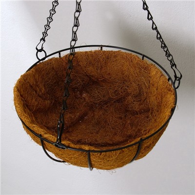 Кашпо подвесное «Полусфера», d=30 см, с кокосовым вкладышем