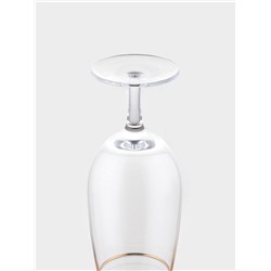 Набор бокалов для пива Magistro «Руно», 550 мл, 6 шт., 20.1×6.3 см, на ножке, стекло, с золотой отводкой, прозрачный