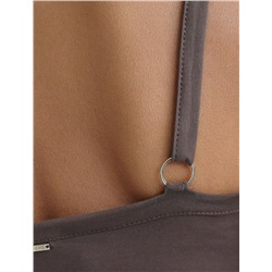 Топ с двуслойной зоной бра на бретелях из хлопка