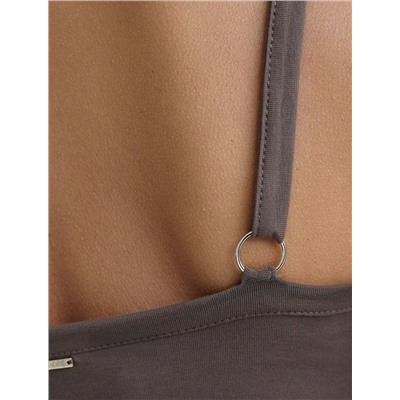 Топ с двуслойной зоной бра на бретелях из хлопка