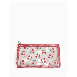 Косметичка женская Cherries, для бассейна, прямоугольная, прозрачная