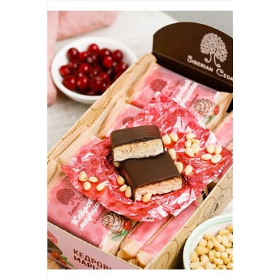 Конфеты "Кедровый марципан" с клюквой 40г ЭКОПРОДУКТЫ, 1187566