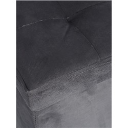 Пуф – короб складной «Клик Мебель», с ящиком, 380×380×380 мм, велюр, цвет серый