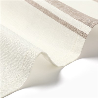 Дорожка на стол Этель Rigoroso 40×146 см, лён 100%, плотность 260 г/м², белая