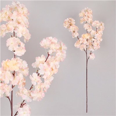 Цветок искусственный Сакура 97 см белая+персиковая / GF-01/1 /уп 500/731740 (Белый)