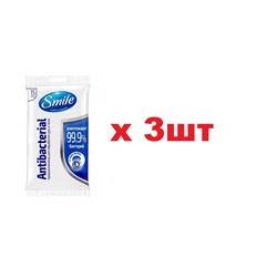 Smile Antibacterial Влажные салфетки 15шт D-Panthenol 3шт