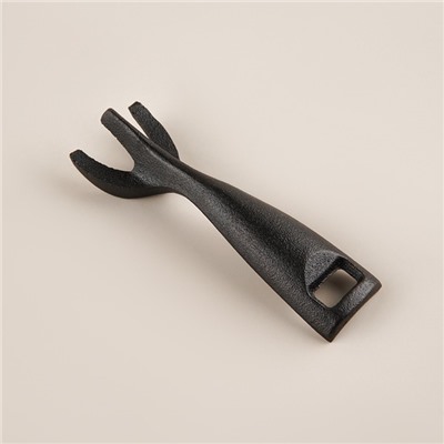 Сковорода чугунная на деревянной подставке SL Home, 27×17.5 см, h=2.2 см, индукция, чёрная