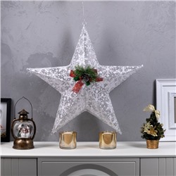 Светодиодная фигура «Звезда» 60 см, металл, 220 В, свечение мульти