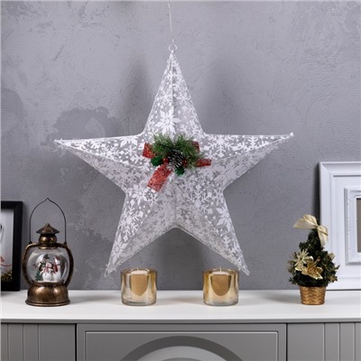 Светодиодная фигура «Звезда» 60 см, металл, 220 В, свечение мульти