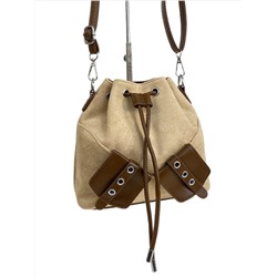 Женская сумка из искусственной замши, цвет бежевый