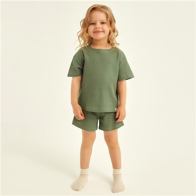 Пижама детская SL HOME, размер 36 (134-140 см), оливковая