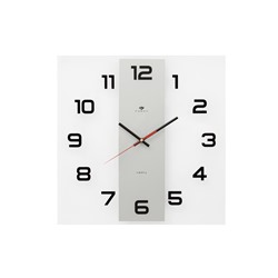 Часы настенные интерьерные «Полоса», бесшумные, плавный ход, 35×35 см, стекло, от батарейки 1×АА