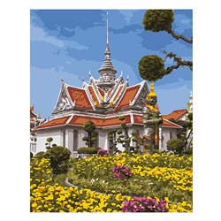 Картина по номерам на картоне 40*50 см "Храм Бангкока"